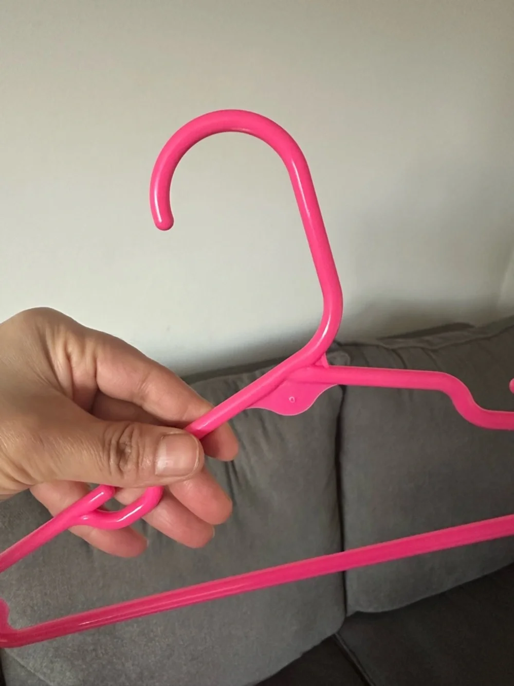 Bright Pink Plastic Clothing Hangers - Pack
